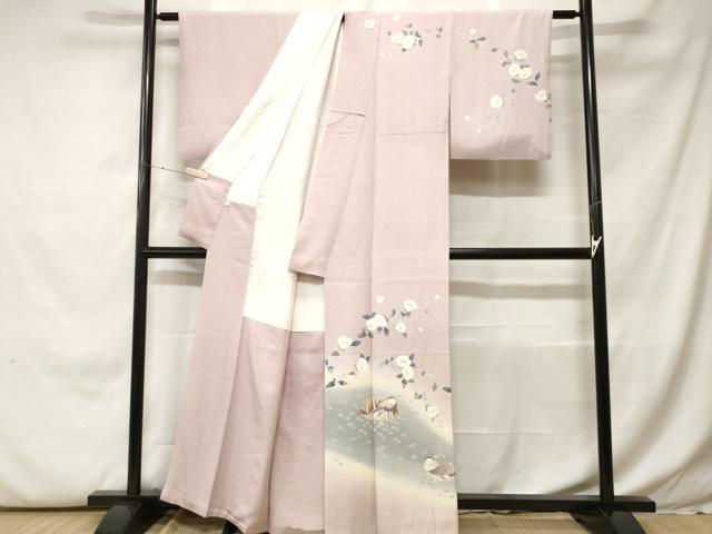 平和屋着物■訪問着　作家物　鴛鴦枝花文　暈し染め　正絹　逸品　CABH0245ev