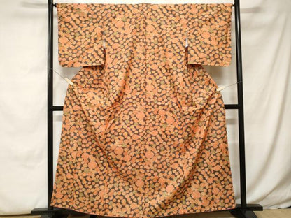 平和屋着物■上質な小紋　舞花文　正絹　逸品　CABH0250ev