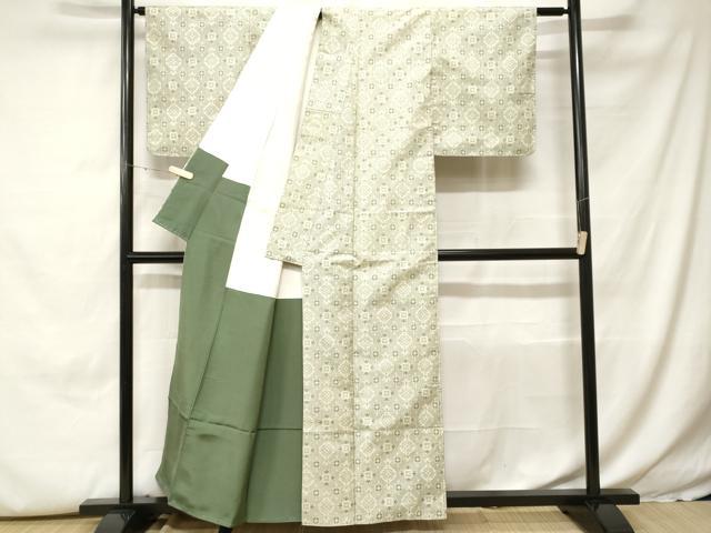 平和屋着物■本場村山大島紬　幾何学文様　正絹　逸品　CABH0265ev