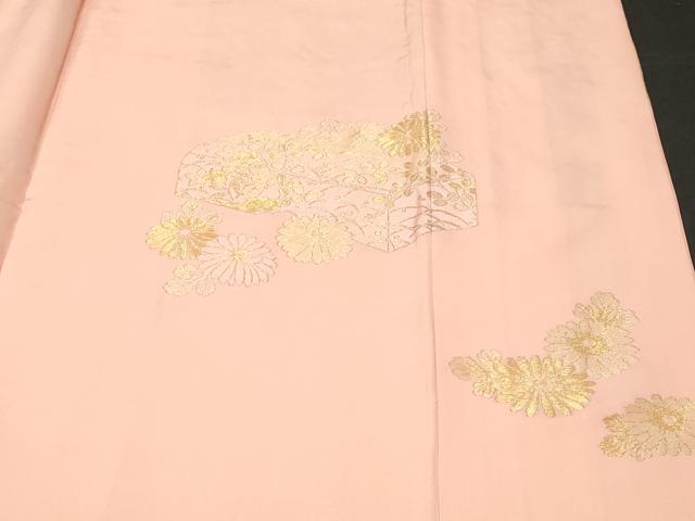 平和屋着物■豪華色留袖　刺繍　花車文　文箱草花文　金糸　正絹　逸品　CABH0268ev