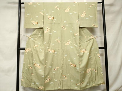 平和屋着物■上質な小紋　地紙重ね文　金彩　正絹　逸品　CABH0274ev