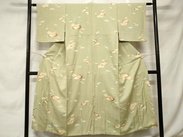 平和屋着物■上質な小紋　地紙重ね文　金彩　正絹　逸品　CABH0274ev