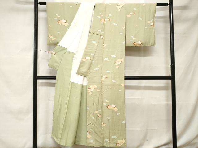 平和屋着物■上質な小紋　地紙重ね文　金彩　正絹　逸品　CABH0274ev