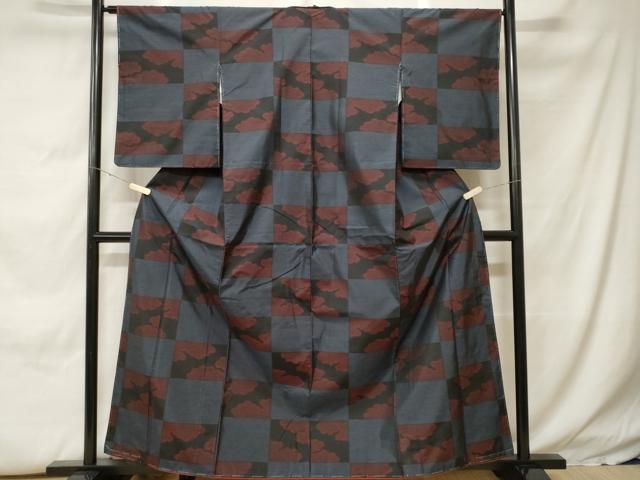 平和屋着物■本場大島紬　雲取り文　正絹　逸品　CABH0275ev