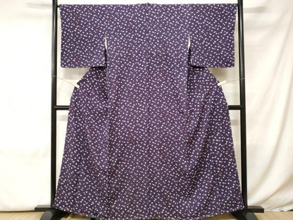 平和屋着物■上質な小紋　舞葉文　正絹　逸品　CABH0289ev