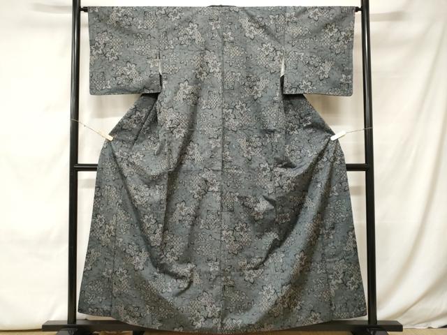 平和屋着物□上質な紬 草花文 正絹 逸品 CABH0290ev