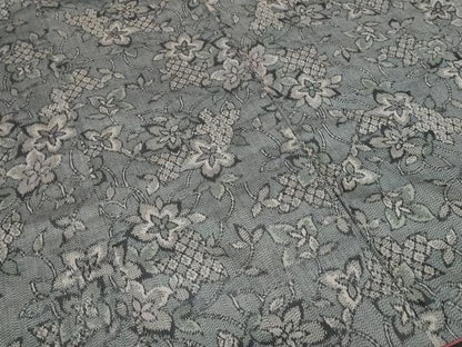 平和屋着物■上質な紬　草花文　正絹　逸品　CABH0290ev