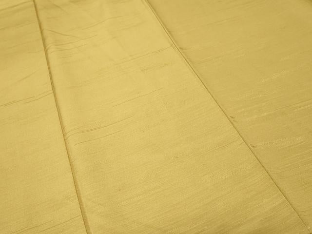平和屋着物■上質な色無地　霞地紋　芥子色　正絹　逸品　CABH0298ev