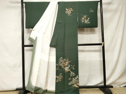 平和屋着物■訪問着　刺繍　松竹梅　御所解文　金彩　正絹　逸品　CABH0309ev