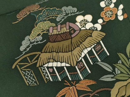 平和屋着物■訪問着　刺繍　松竹梅　御所解文　金彩　正絹　逸品　CABH0309ev