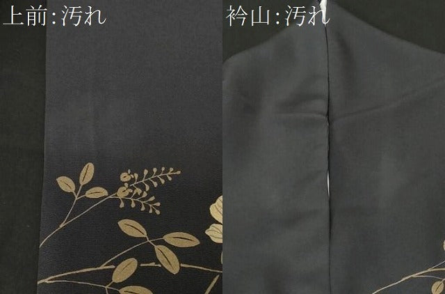 平和屋着物■訪問着　刺繍　地紙飛鶴枝花文　金彩　正絹　逸品　CABH0310ev