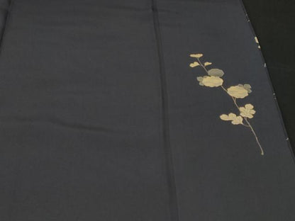 平和屋着物■訪問着　刺繍　地紙飛鶴枝花文　金彩　正絹　逸品　CABH0310ev