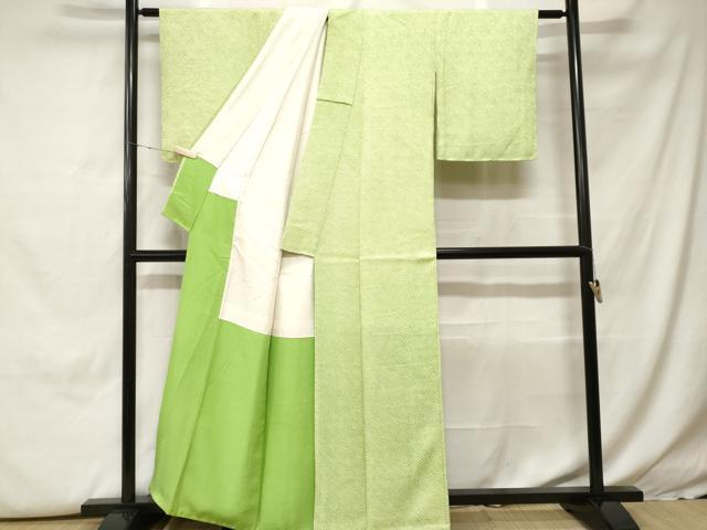 平和屋着物■大変加工の良い総絞り小紋　正絹　逸品　CABH0314ev