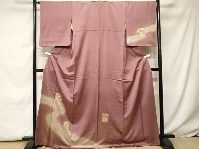 平和屋着物■訪問着　駒刺繍　芒　色紙宝尽し花文　暈し染め　金彩　正絹　逸品　未使用　CABH0315ev