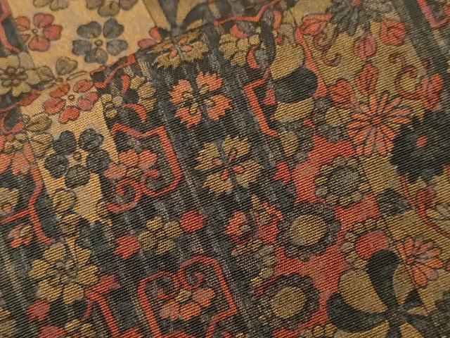 平和屋着物■上質な小紋　吉祥花唐草間道　正絹　逸品　CABH0317ev