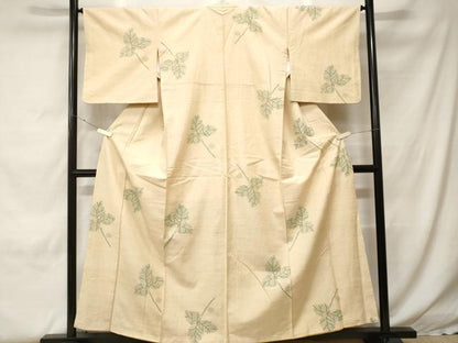 平和屋着物■上質な紬　舞葉文　正絹　逸品　CABH0318ev