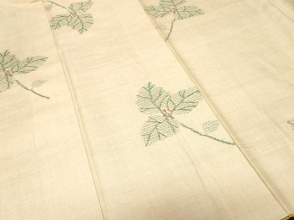 平和屋着物■上質な紬　舞葉文　正絹　逸品　CABH0318ev