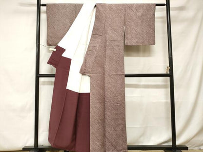 平和屋着物■大変加工の良い総絞り小紋　正絹　逸品　CABH0319ev