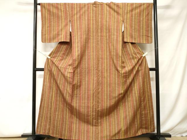 平和屋着物■上質な紬　吉祥間道　正絹　逸品　CABH0322ev