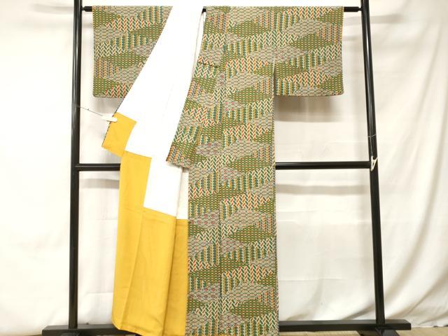 平和屋着物■上質な小紋　切嵌吉祥文　正絹　逸品　CABH0326ev