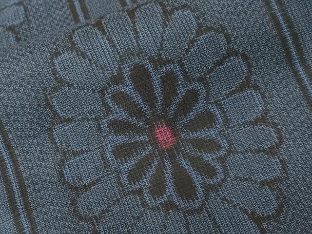 平和屋着物■本場大島紬　割り込み絣　亀甲菊文　正絹　逸品　CABH0327ev