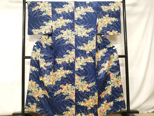 平和屋着物■上質な小紋　露芝草花文　正絹　逸品　CABH0330ev