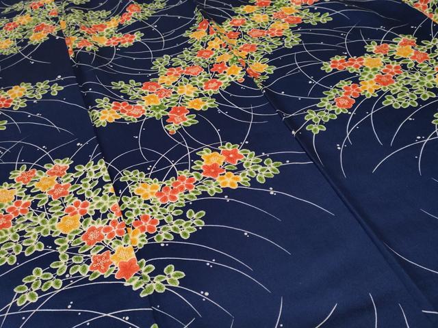 平和屋着物■上質な小紋　露芝草花文　正絹　逸品　CABH0330ev