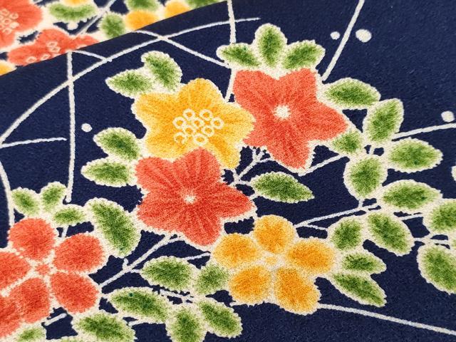 平和屋着物■上質な小紋　露芝草花文　正絹　逸品　CABH0330ev
