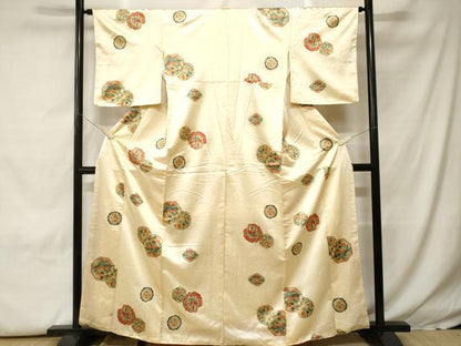 平和屋着物■上質な小紋　鳳凰絵皿花文　金銀彩　正絹　逸品　CABH0331ev