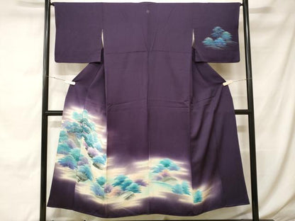 平和屋着物■訪問着　枝松樹林文　暈し染め　正絹　逸品　CABH0339ev