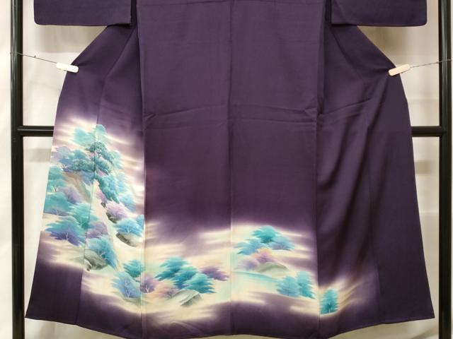 平和屋着物■訪問着　枝松樹林文　暈し染め　正絹　逸品　CABH0339ev