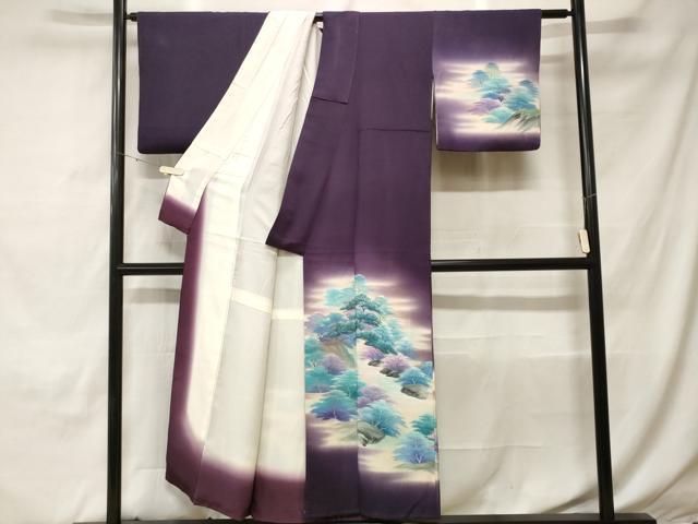 平和屋着物■訪問着　枝松樹林文　暈し染め　正絹　逸品　CABH0339ev