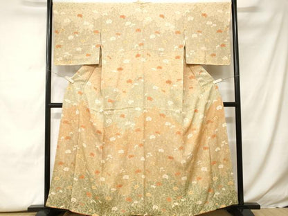 平和屋着物■訪問着　草花文　金彩　正絹　逸品　CABH0340ev