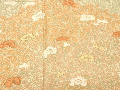 平和屋着物■訪問着　草花文　金彩　正絹　逸品　CABH0340ev