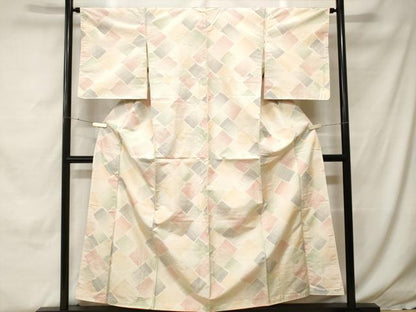 平和屋着物■上質な紬　抽象文　正絹　逸品　CABH0352ev