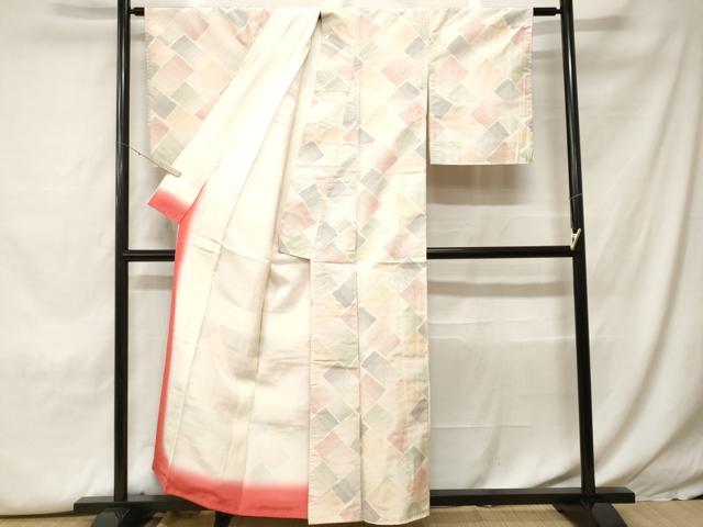 平和屋着物■上質な紬　抽象文　正絹　逸品　CABH0352ev