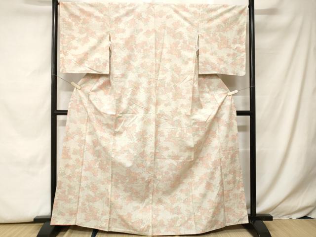 平和屋着物■上質な紬　雲取り楓文　正絹　逸品　未使用　CABH0355ev
