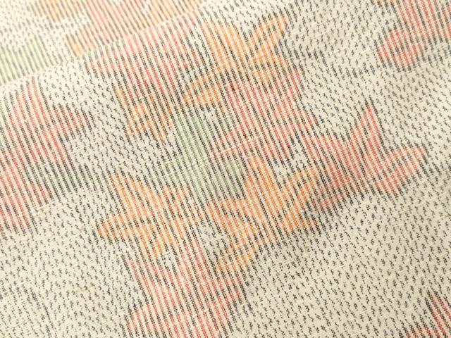 平和屋着物■上質な紬　雲取り楓文　正絹　逸品　未使用　CABH0355ev