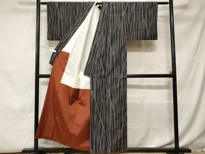 平和屋着物■上質な紬　竹文　正絹　逸品　CABH0362ev
