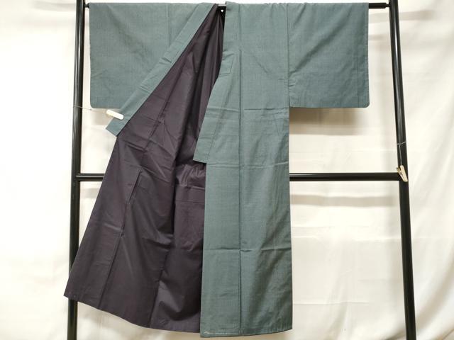 平和屋着物■男性　紬　アンサンブル　霞文　正絹　逸品　CABH0368ev