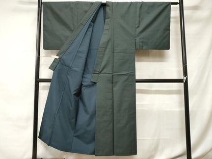 平和屋着物■男性　紬　アンサンブル　100亀甲　総詰め　正絹　逸品　CABH0369ev