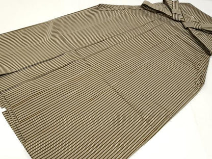 平和屋着物●男性　行灯袴　縞　正絹　逸品　CABH0372ev