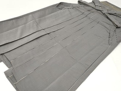 平和屋着物●男性　行灯袴　縞　正絹　逸品　CABH0381ev