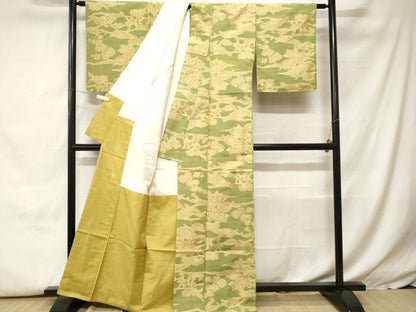 平和屋着物■上質な紬　風景文　正絹　逸品　CABH0405ev