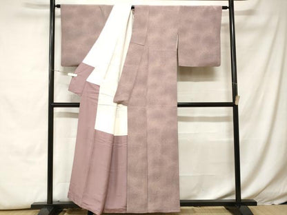 平和屋着物■上質な小紋　作家物　霞文　暈し染め　鬼しぼ縮緬　正絹　逸品　CABH0429ev