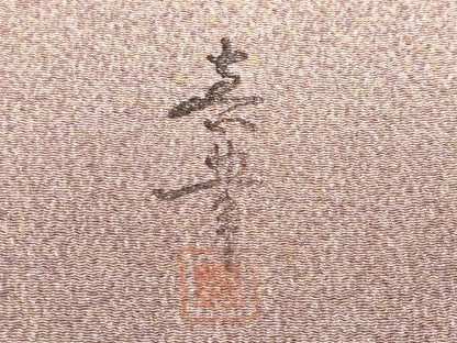 平和屋着物■上質な小紋　作家物　霞文　暈し染め　鬼しぼ縮緬　正絹　逸品　CABH0429ev