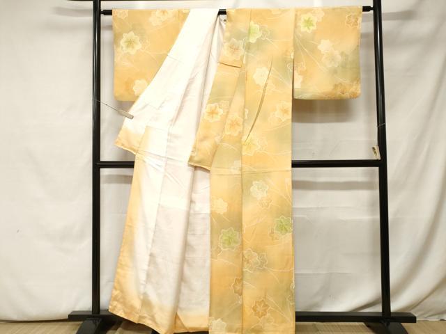 平和屋着物■上質な小紋　地紋起こし　舞楓文　正絹　逸品　CABH0438ev