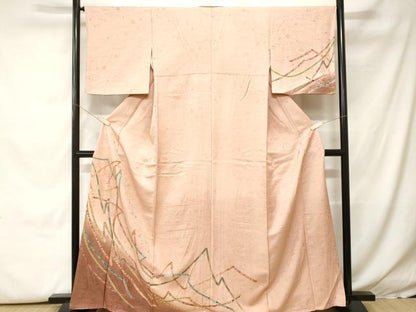 平和屋着物■訪問着　鬘帯花文　暈し染め　金彩　正絹　逸品　CABH0441ev