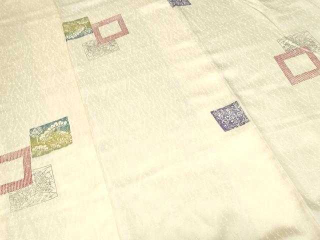平和屋着物■上質な小紋　色紙重ね草花文　暈し染め　正絹　逸品　CABH0443ev