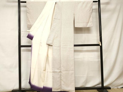 平和屋着物■上質な小紋　松皮菱文　正絹　逸品　CABH0445ev